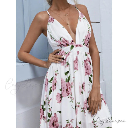 Julian Floral Stylish Chiffon A-Line Dress