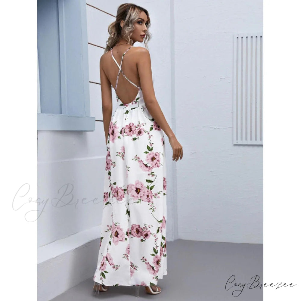 Julian Floral Stylish Chiffon A-Line Dress