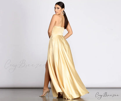 Juliet Formal Stylish High Slit Dress