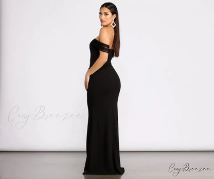 Kalel Off The Charming Shoulder Mermaid Dress