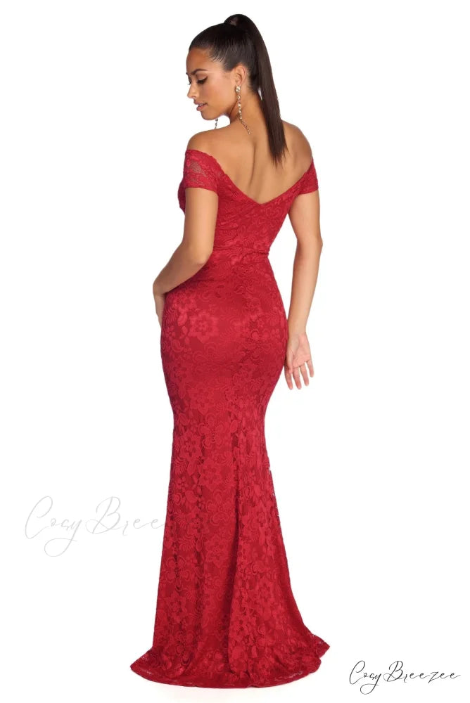 Keisha Formal Stylish Scalloped Lace Dress