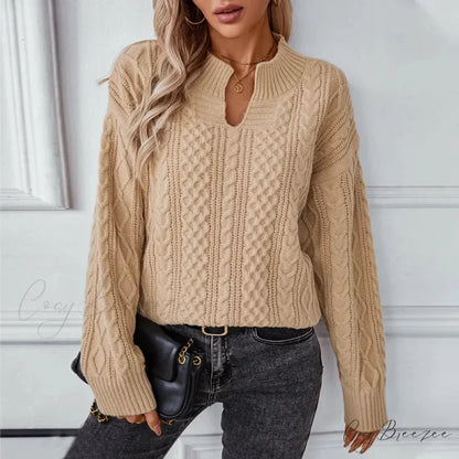 Khaki Cardigan Urban Sweater swraters-241228