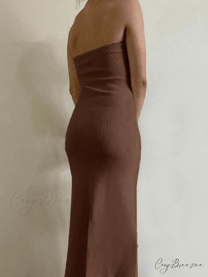 Knitted Turtleneck Graceful Slit Hem Sweater
