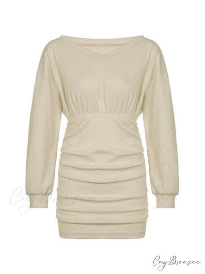 Knitted Twist Graceful Strapless Maxi Dress