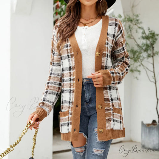 Knitted Vintage Cardigan Brown / S