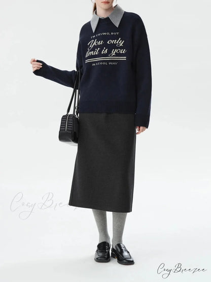 Korean Style Pullover Knitted Sweater swraters-241228
