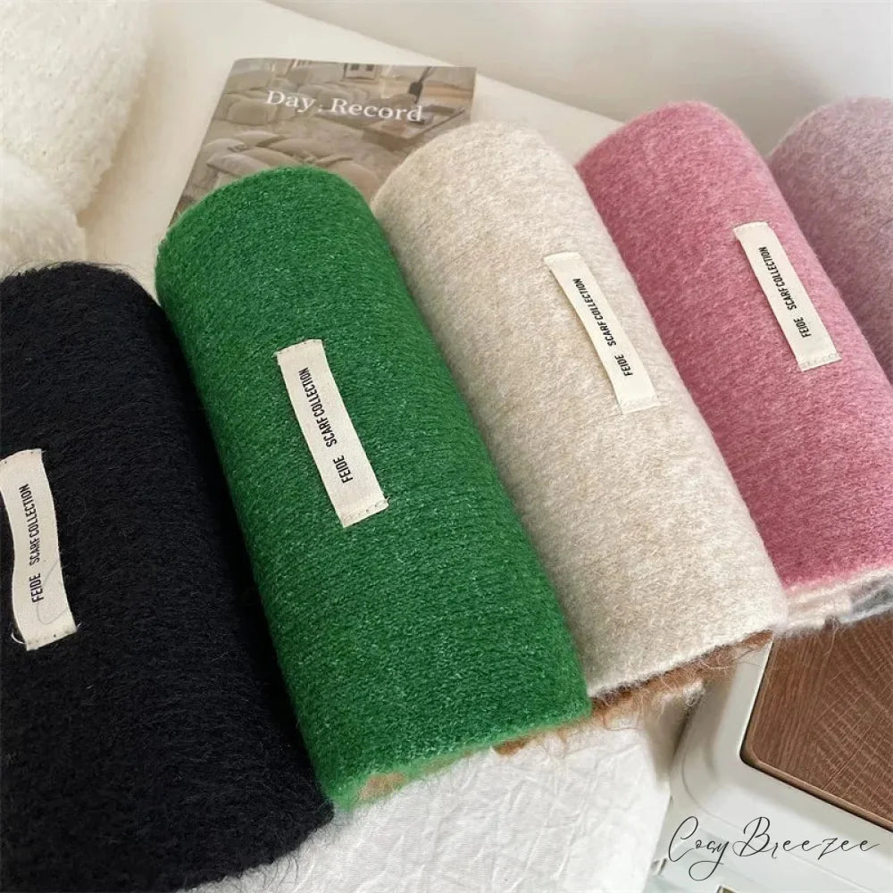 Korean Style Winter Wool Striped Scarf scarf-241228