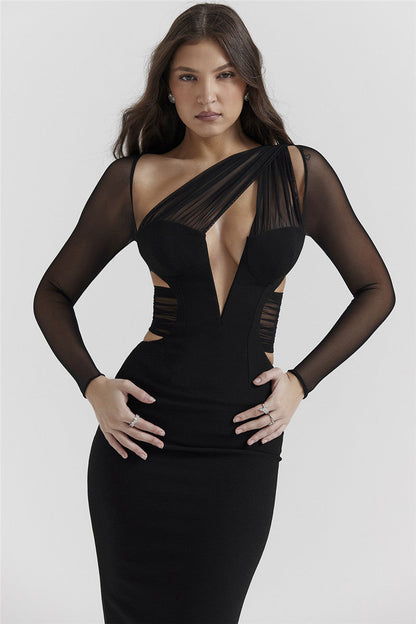 Beatrice Hollow Out Bodycon Sexy Maxi Dress