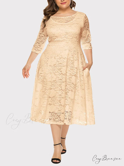 Lace Detail Graceful Bandeau Top Apricot / XL