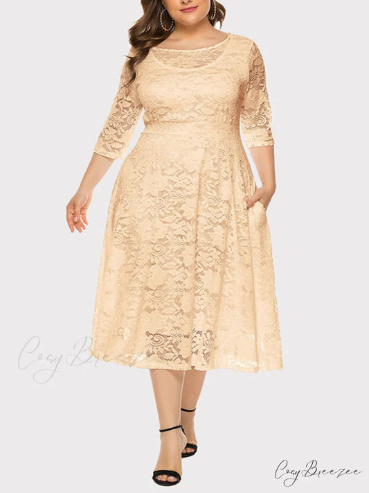 Lace Detail Graceful Bandeau Top Apricot / XL