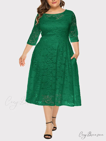 Lace Detail Graceful Bandeau Top Green / XL