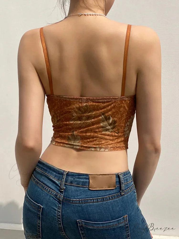 Lace Frill Corset Crop Top croptop-250223