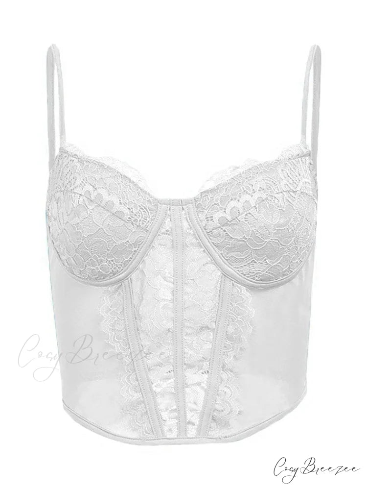 Lace Long Graceful Sleeve Top White / S