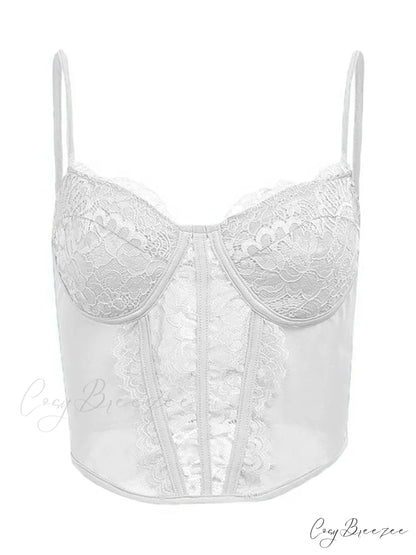 Lace Long Graceful Sleeve Top White / S