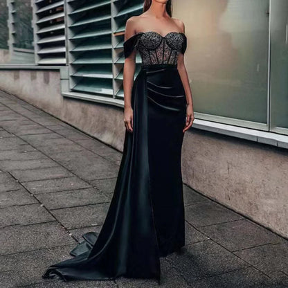 Lace Mermaid Off-Shoulder Prom Dress promdress-250223