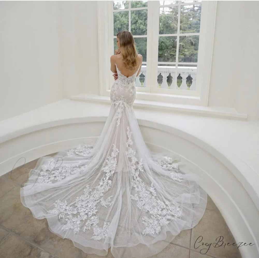 Lace Mermaid Tail Wedding Dress weddingdress-250223