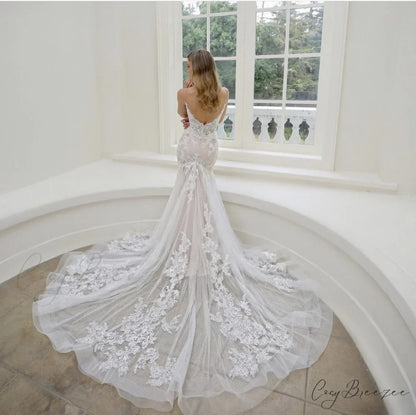 Lace Mermaid Tail Wedding Dress weddingdress-250223