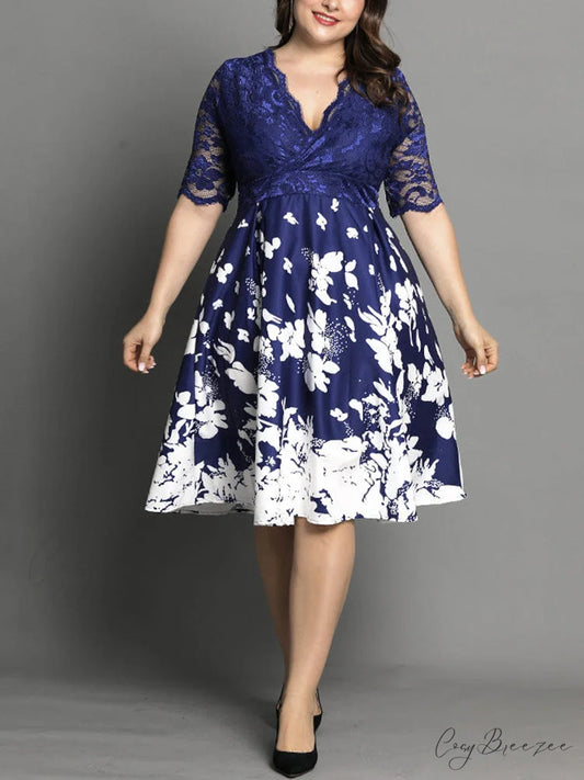 Lace Paneled Winged Trendy Heart Crop Cami Top Navy Blue / L