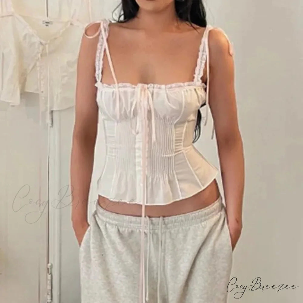 Lace Patchwork Bustier Crop Top croptop-250223