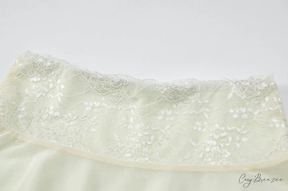 Lace Sheer Corset Charming And Mini Skirt Set