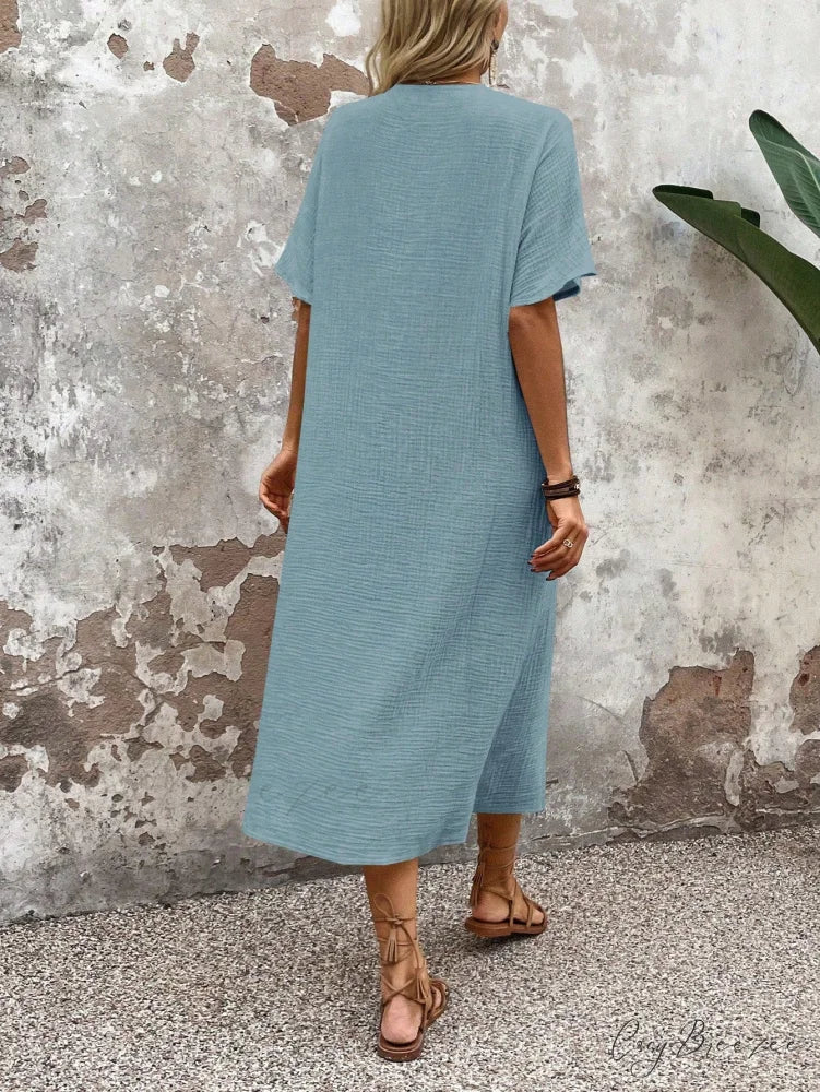 Lace Split Hem Tunic Dress