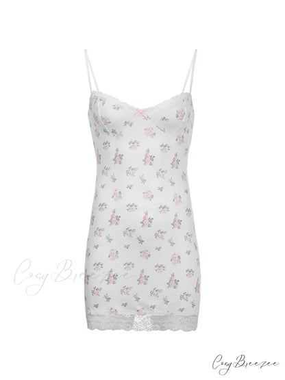 Lace Trim Graceful Cropped Tank Top