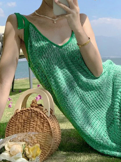 Lace Up Floral Trendy Slip Mini Dress Green / ONE SIZE