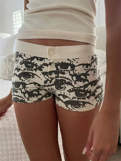 Lacy Bow Spliced Bloomers Short grey / S short-250223