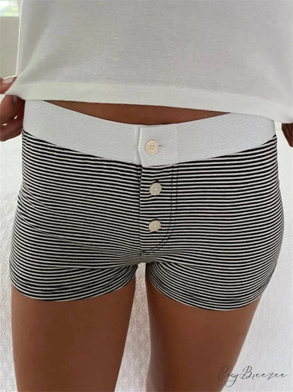Lacy Bow Spliced Bloomers Short grey1 / S short-250223