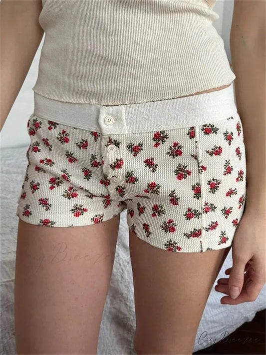 Lacy Bow Spliced Bloomers Short white4 / S short-250223