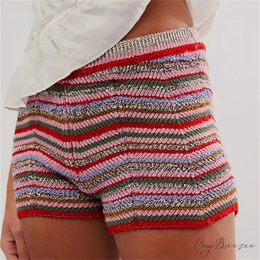 Lacy Tiered Frilled Sculpting Short Red / S short-250223
