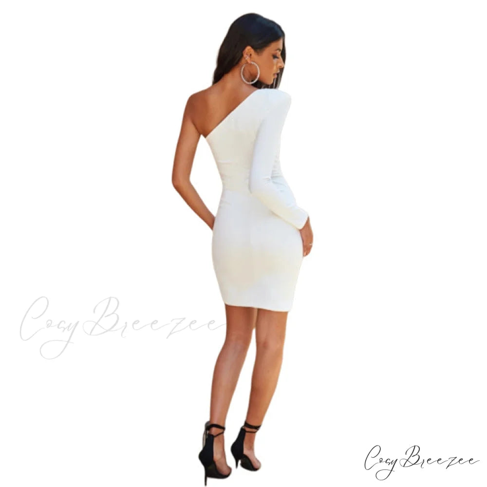Lalana Formal One Charming Shoulder Mini Dress
