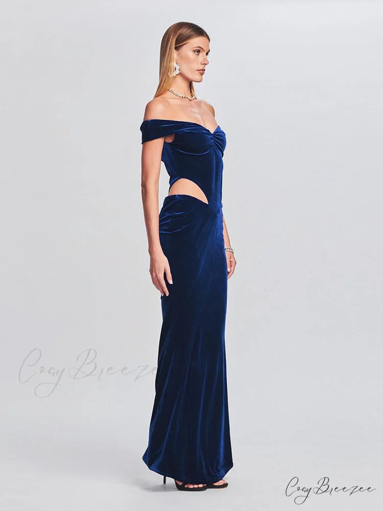 Lara Glitter Stylish Velvet Mermaid Dress