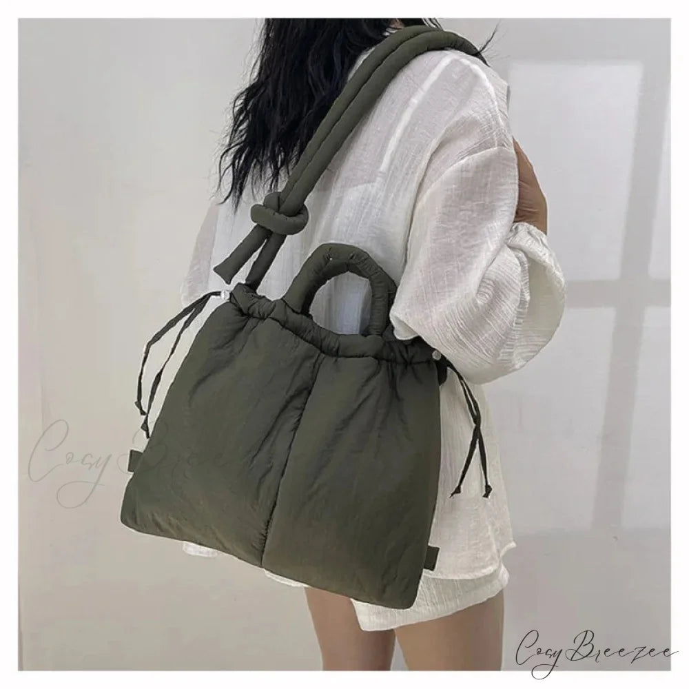 Large Capacity Nylon Puffer Tote Designer Handbag handbag-250126
