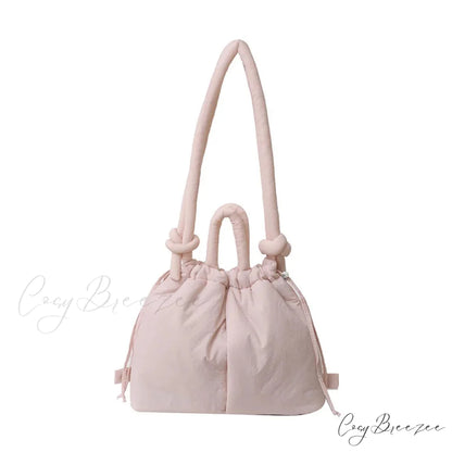 Large Capacity Nylon Puffer Tote Designer Handbag Pink handbag-250126