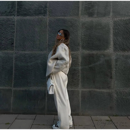 Large Collar Stylish Wool Crop Coat