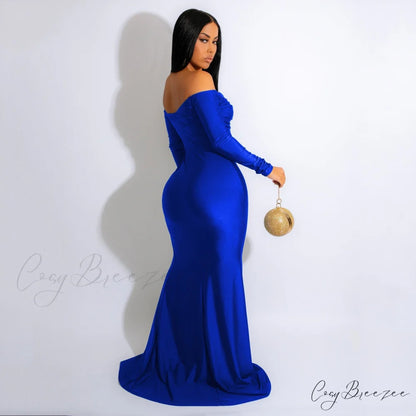 Larsa Formal Velvet Charming And Lace Mermaid Dress