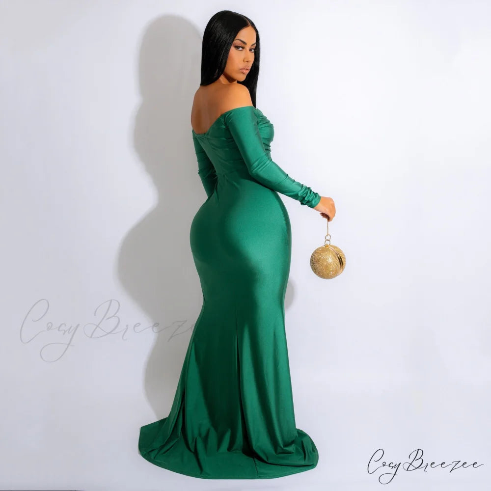 Larsa Formal Velvet Charming And Lace Mermaid Dress