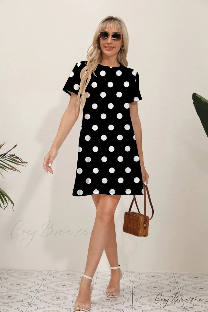 Latest Summer Fashion Floral Print Round Neck Dress oldfloraldress-250126