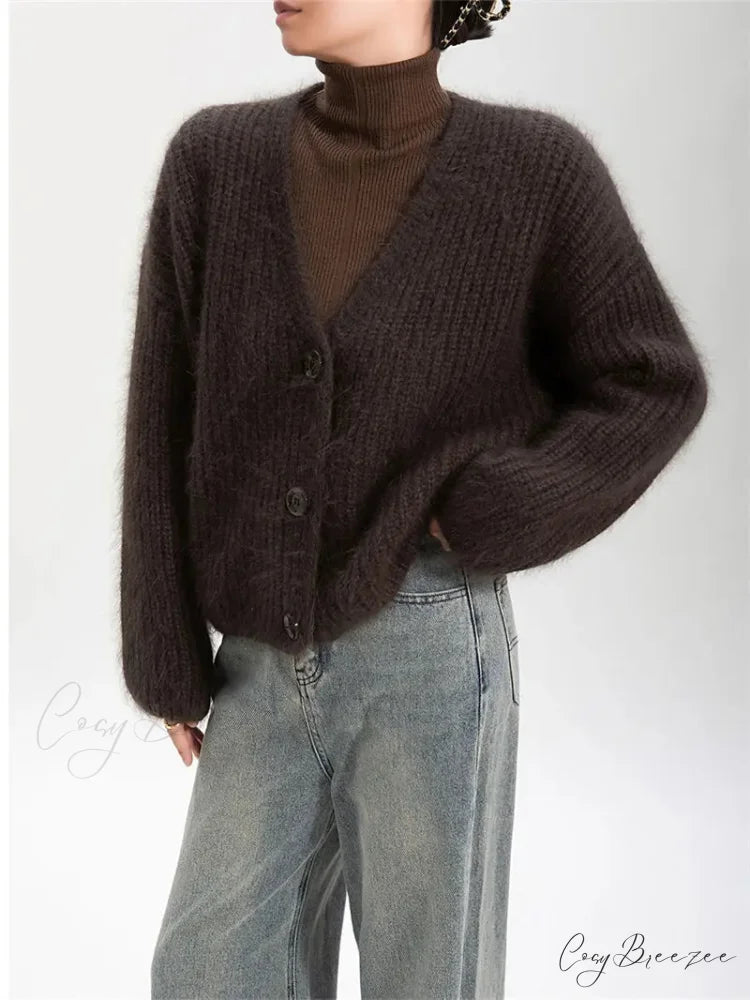 Lazy Heavy Full Sleeve Feminine Cardigan cardigans-241228