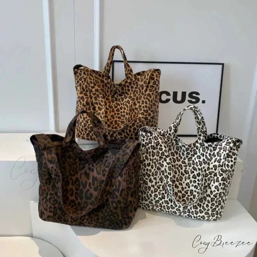 Leopard Design Korean Fashion Shopper Handbag handbag-250126