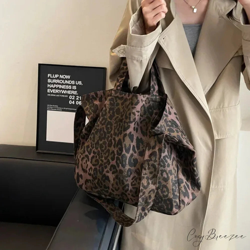 Leopard Design Korean Fashion Shopper Handbag handbag-250126