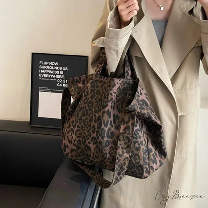 Leopard Design Korean Fashion Shopper Handbag handbag-250126