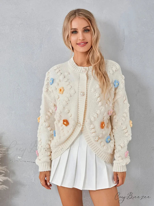 Leopard Print Button Cardigan Beige / One Size cardigans-241228