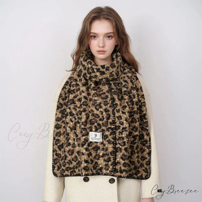 Leopard Print Cashmere Pashmina Scarf scarf-241228