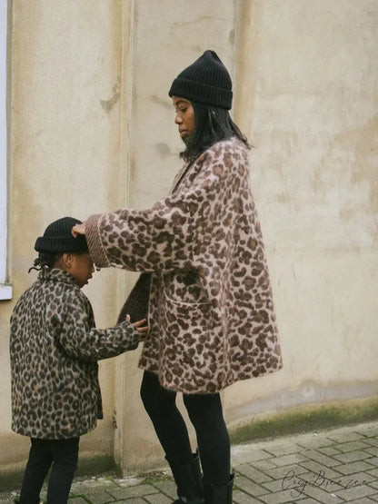 Leopard Print Mohair Open Cardigan cardigans-241228