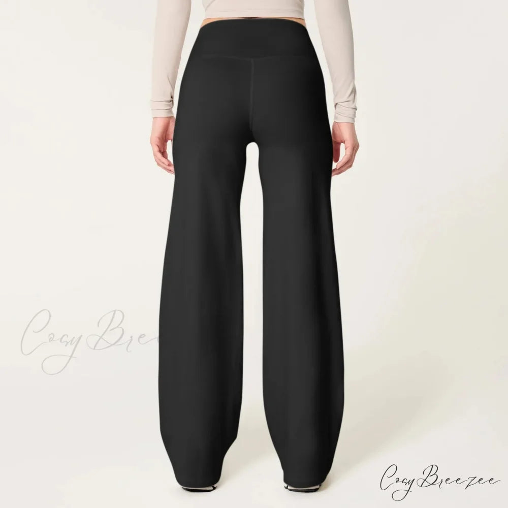 Leopard Pull-Tie Stretchy Waist Cozy Winter Pant pant-250223