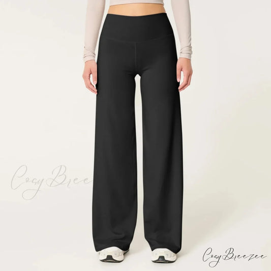 Leopard Pull-Tie Stretchy Waist Cozy Winter Pant Black / S pant-250223