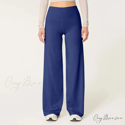 Leopard Pull-Tie Stretchy Waist Cozy Winter Pant Blue / S pant-250223