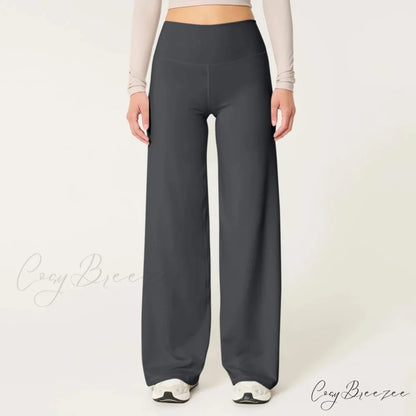 Leopard Pull-Tie Stretchy Waist Cozy Winter Pant Dark Gray / S pant-250223